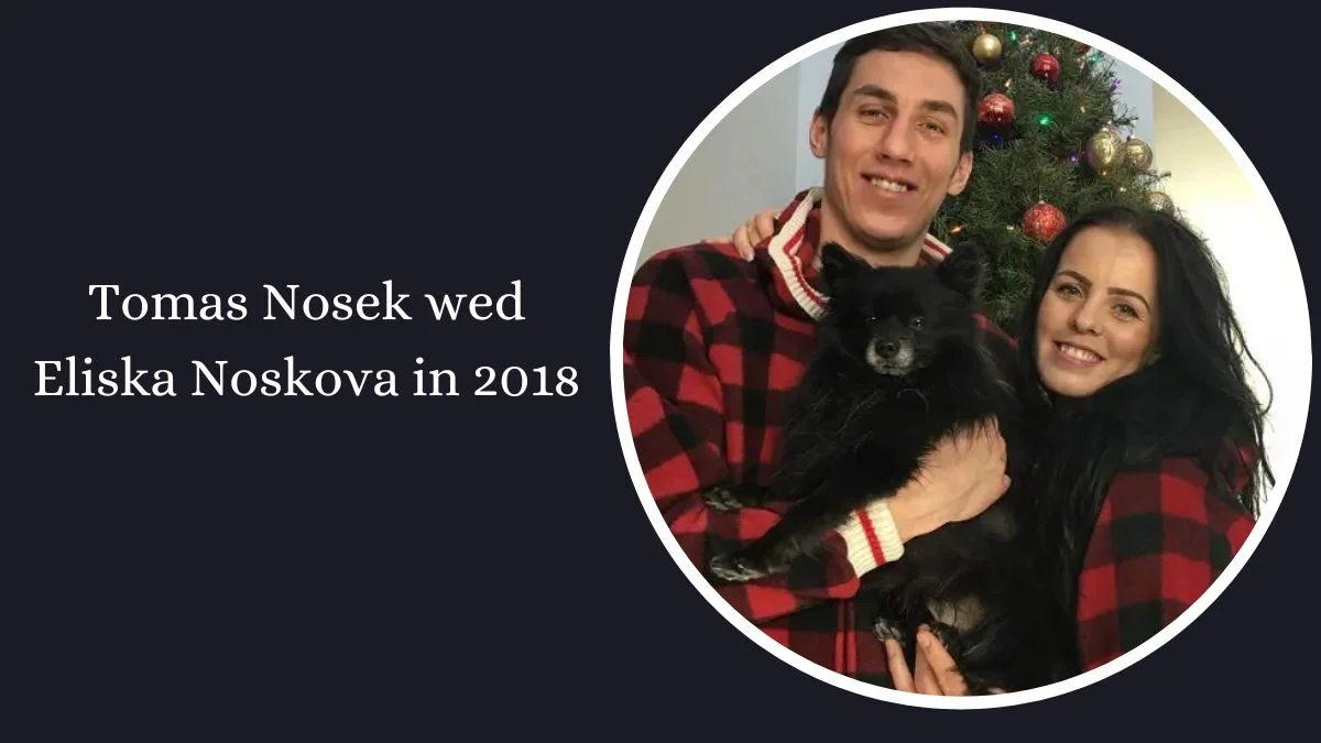 Tomas Nosek wed Eliska Noskova in 2018