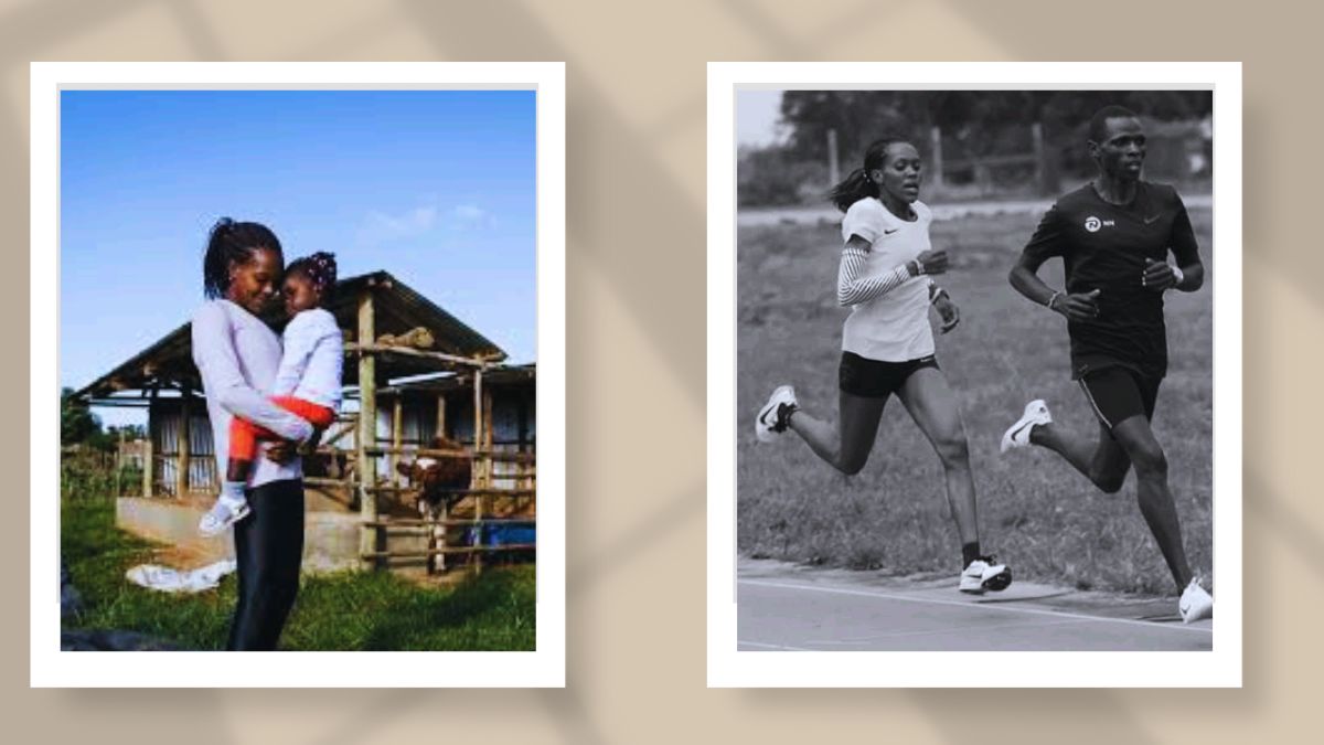 Faith Kipyegon With Her Husband and Daughter